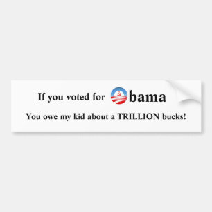 Om du röstade för Obama Bildekal
