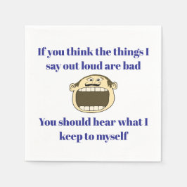 Om du säger det högt - Lustigt Cocktail Napkin Pappersservett