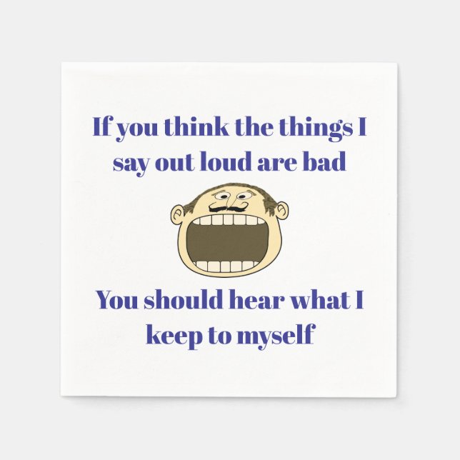 Om du säger det högt - Lustigt Cocktail Napkin Pappersservett (Framsidan)