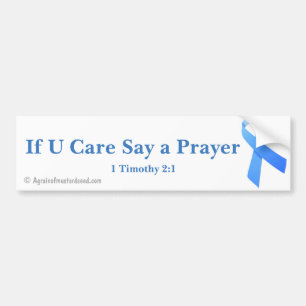 Om du säger "Prayer Prostate Ribbon" Bildekal