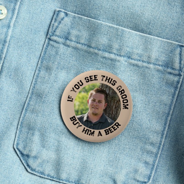 Om du ser denna brudgumsmöhippa  knapp (If You See This Groom Bachelor Party Button)