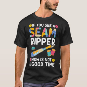 Om du ser sömsylare Rolig stickning Quilter Fabric T Shirt