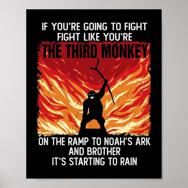Om du ska kämpa som den tredje munken poster (Framsidan)