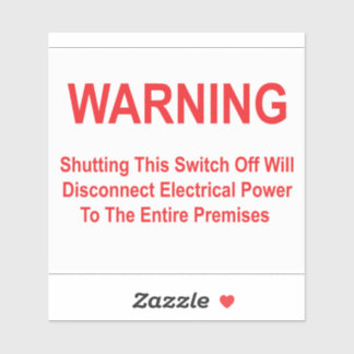 Om du stänger av den här switchen kopplas strömmen klistermärken