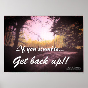 "OM DU STUMBAR BACK UPP" POSTER
