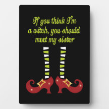 Om du tänka är jag en häxa, halloween-plack