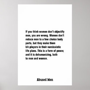 Om du tänker, gör kvinnor inte Objectify manar Poster