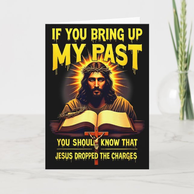 Om Du Tar Upp Mitt Förflutna Slappnade Jesus Av An Kort (Framsida)