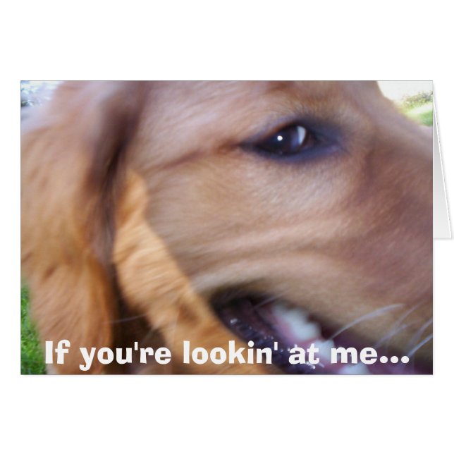 Om du tittar på mig... hälsningskort (Framsidan Horizontal)