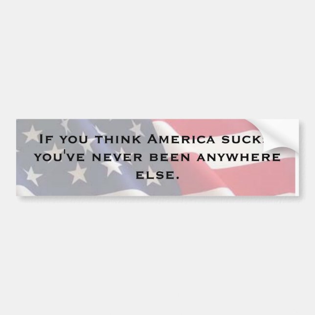 Om du tycker att Amerika suger... Bildekal (Framsidan)