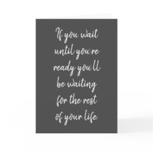 Om du väntar tills du är redo-kort