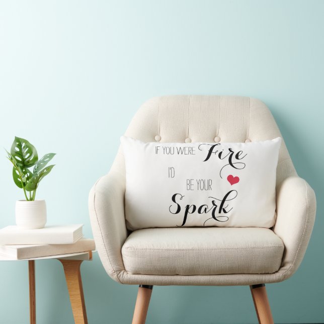 Om du var eldsvåda skulle jag vara din Spark Lumbarkudde (Stol)