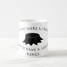 Om du var ett träd skulle du ha många ringar kaffemugg