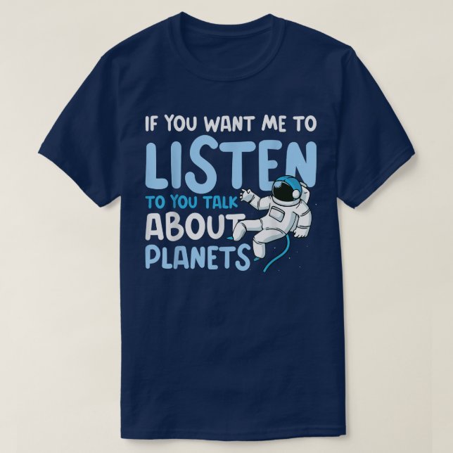 Om du vill att jag ska lyssna på dig. t shirt (Design framsida)