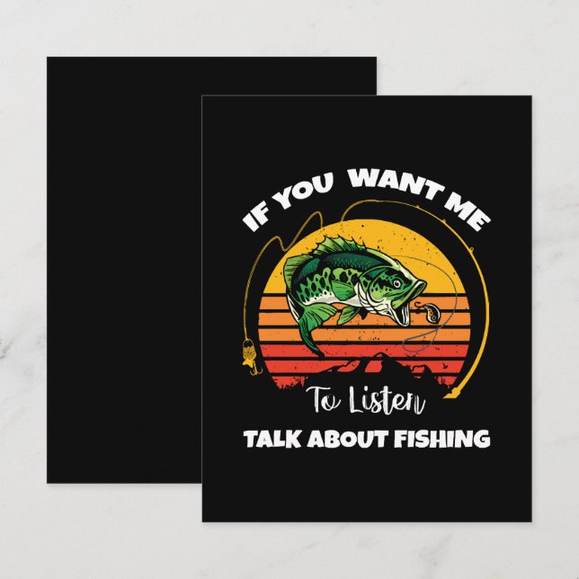 Om du vill att jag ska lyssna prata om fiske tilläggskort (Fram/baksida)
