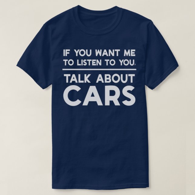Om du vill att jag ska prata med dig om bilar t shirt (Design framsida)