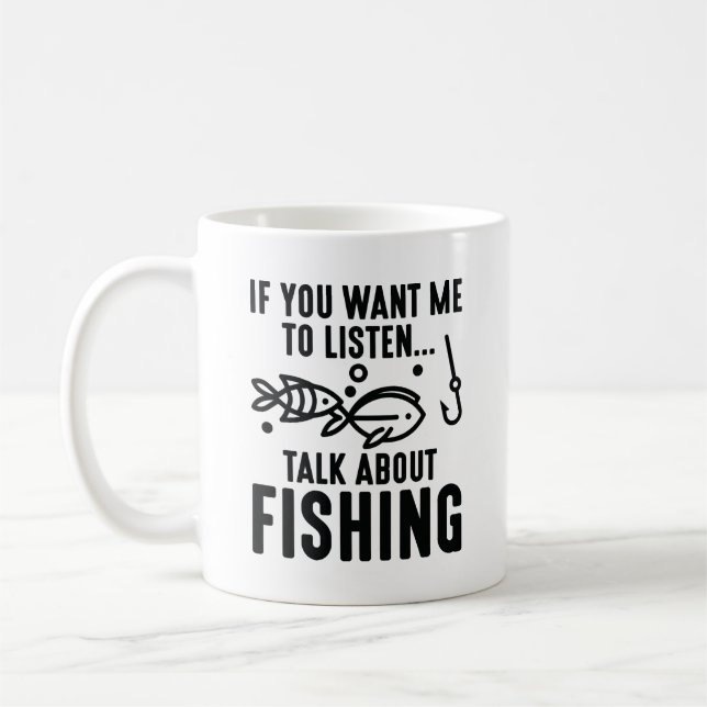 Om du vill att jag ska prata om fiske kaffemugg (Vänster)