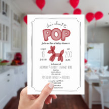 Om du vill poppa Red Balloon Animal Baby Shower