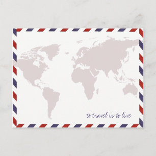 om du vill resa ska live/World map Vykort