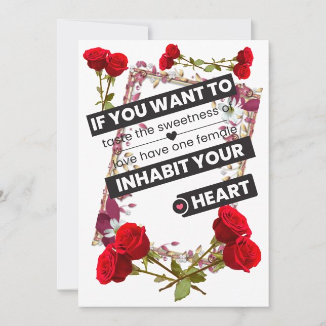 Om du vill smaka kärlek söthet har du julkort (Framsida)