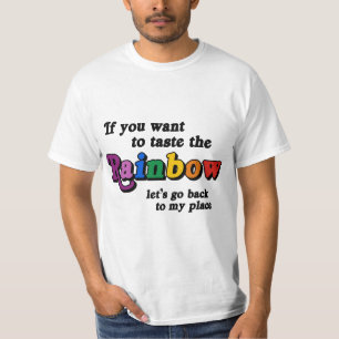 Om du vill smaka regnbågen tee shirt
