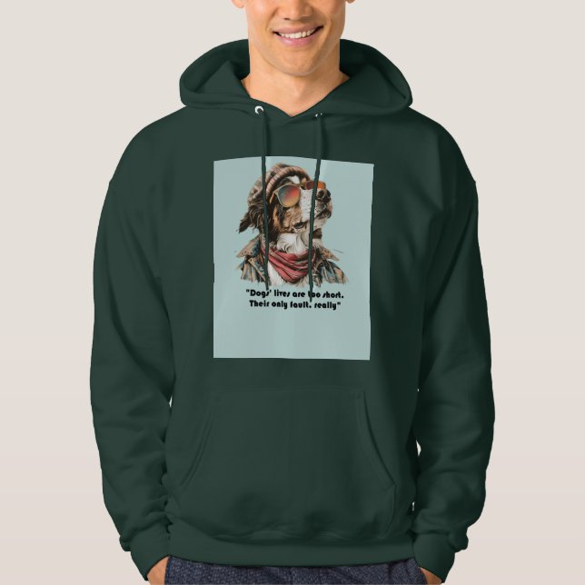 Om du vill värna om minnet av din hund hoodie (Framsida)