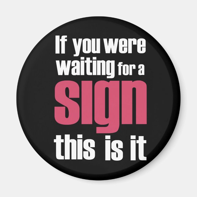 Om du vore.. slogan magnet. magnet (Framsidan)