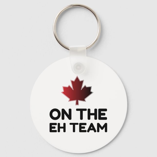 Om Eh Team Canada Funy Nyckelring (Framsida)