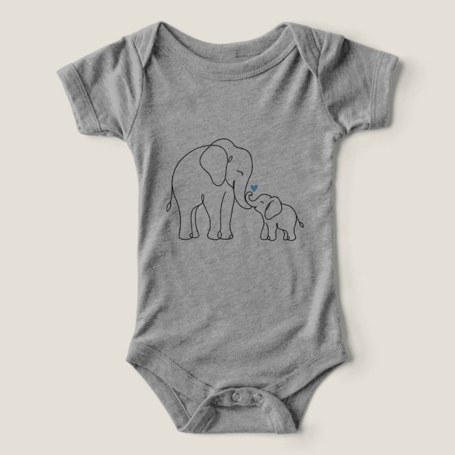 Öm elefantomfamning t shirt (Design Framsida)
