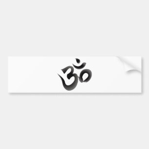 Om eller Aum-symbol (svart kalligrafi) Bildekal