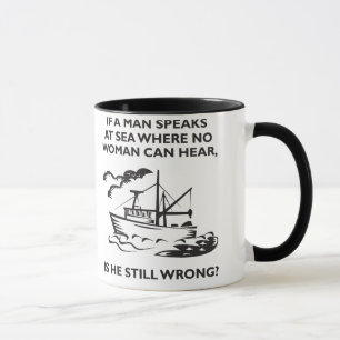 Om en man talar på havet var ingen kvinna kan hö mugg