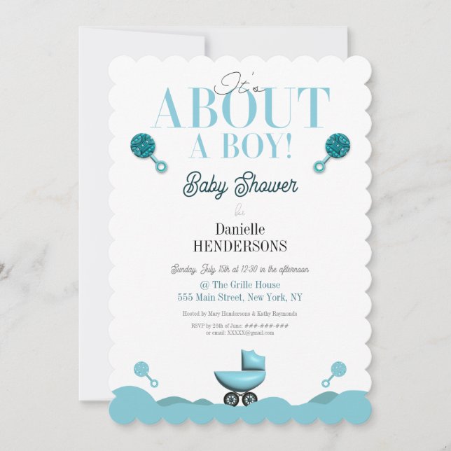 Om en pojkvän i Inbjudan-inbjudan (Framsida)