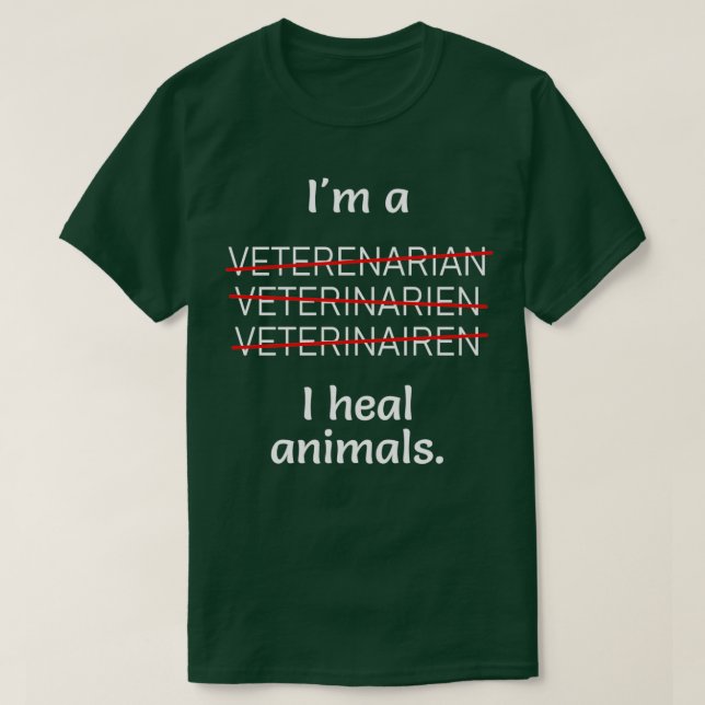 Om en veterinär I läker djur Felstavade T Shirt (Design framsida)