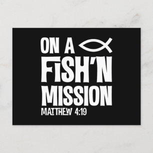 om ett fiske Uppdrag Matthew 4 19 Manar Vykort