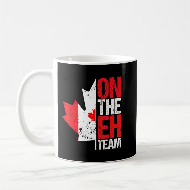 om European Team Canada Day Maple Löv Canadian Fla Kaffemugg (Vänster)