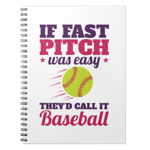 Om Fast Pitch var Easy Fastpitch Softball Anteckningsbok