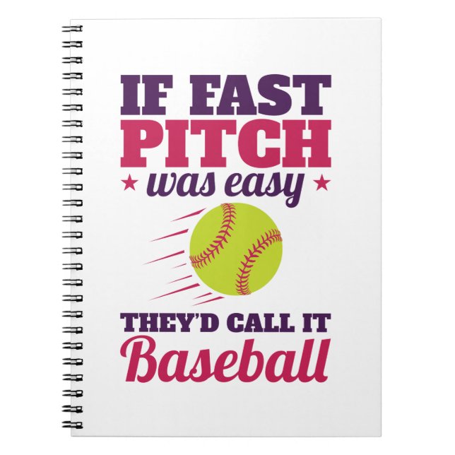 Om Fast Pitch var Easy Fastpitch Softball Anteckningsbok (Framsidan)