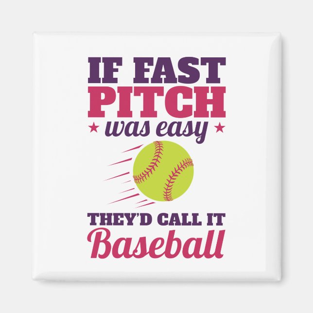 Om Fast Pitch var Easy Fastpitch Softball Magnet (Framsidan)