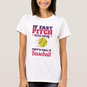 Om Fast Pitch var Easy Fastpitch Softball T Shirt