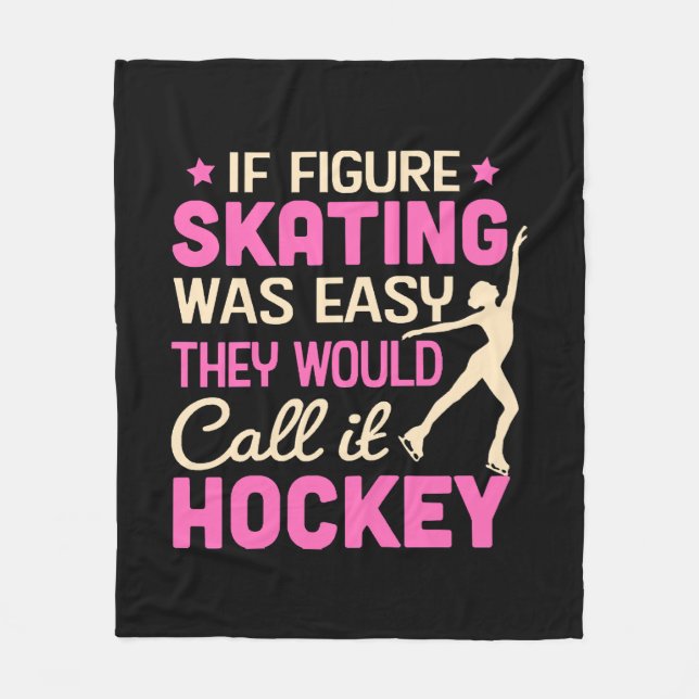 Om Figur Skating skulle kalla det "Hockey" Fleecefilt (Framsidan)