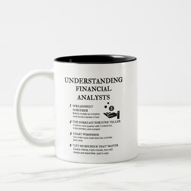 Om finansanalytiker Två-Tonad mugg (Vänster)