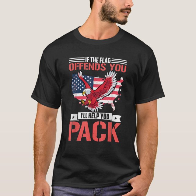 Om Flagga förgör dig hjälper jag dig att packa T Shirt (Framsida)
