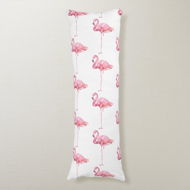 Öm Flamingo Serie Design 1 Kroppskudde (Framsidan Vertikal)