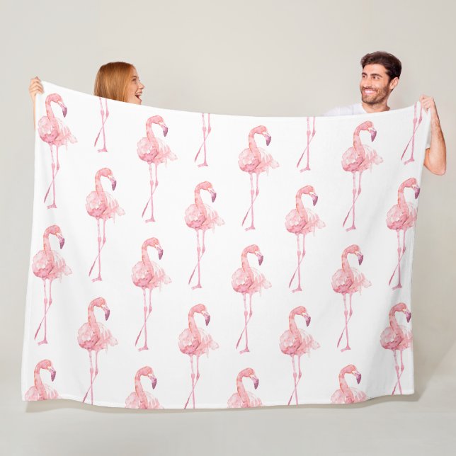 Öm Flamingo Serie Design 2  Fleecefilt (På plats)