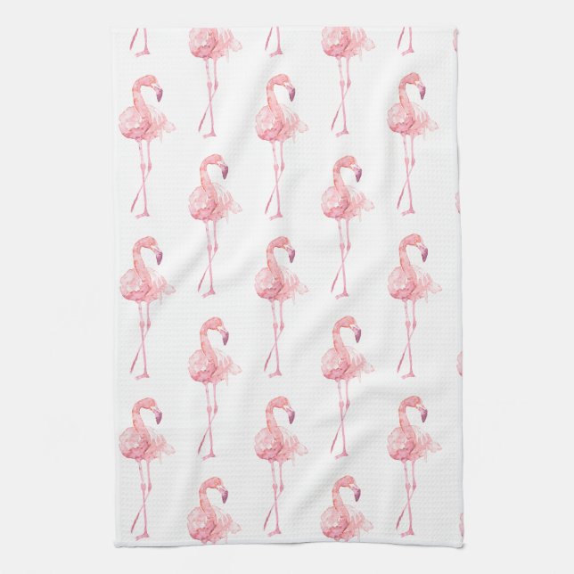 Öm Flamingo Serie Design 2 Kökshandduk (Vertikal)