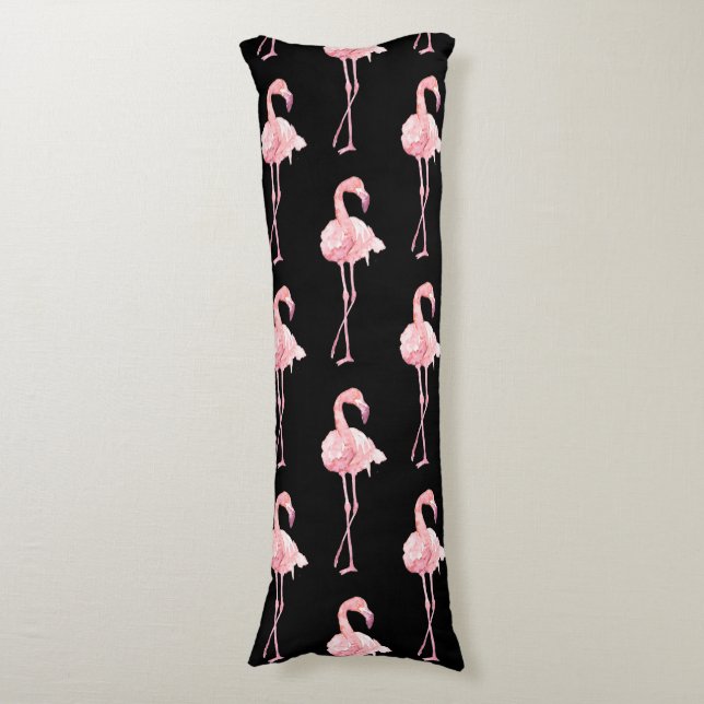 Öm Flamingo-serie Design 2 Kropps Kudde (Framsidan Vertikal)