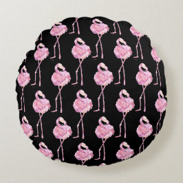 Öm Flamingo-serie Design 3 Rund Kudd Kudde