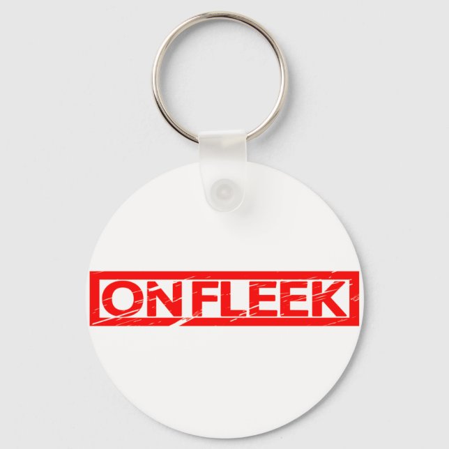 om Fleek Frimärke Nyckelring (Framsida)