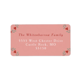 'Om For The Holidays' Yoga and Wreath Adressetikett