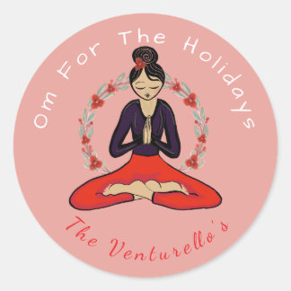 Om For The Holidays Yoga Klistermärke